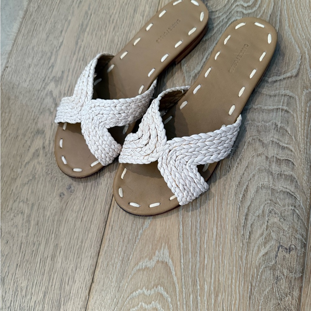 Carrie Forbes Hand Woven Raffia Sandals